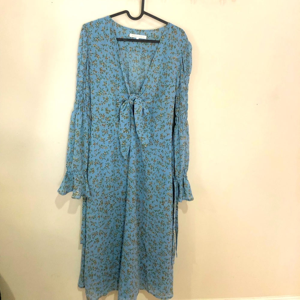 Boho Blue Floral Dress